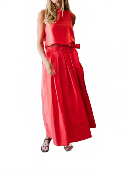 Livro Asha Midi Skirt In Cranberry In Red