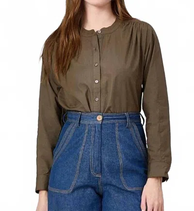 Livro Bradley Shirt In Pine Green In Brown