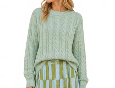 Livro Cable Crewneck Sweater In Mist In Green