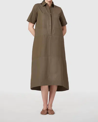 Livro City Shirt Dress In Pine In Silver