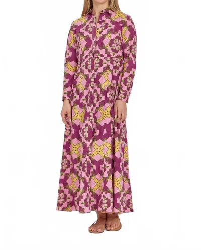 Livro Classic Shirt Dress In Pink In Multi