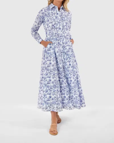 Livro Classic Shirtdress In Jacobean Floral In Multi