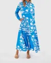 Livro Classic Shirtdress In Tufts Blue Bouquet In Blue