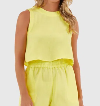 Livro Pool Shorts And Matching Top In Citron In Yellow
