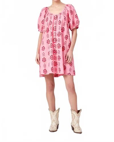 Livro Day Mini Dress In Scarlet Blossom In Multi