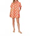 Livro Dock Mini Dress In Flower Bunch In Orange