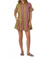 Livro Smocked Midi Dress In Allegra Stripe In Multi
