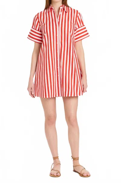 Livro Dock Mini Dress In Red Stripes In Multi