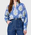 Livro Jane V-neck Top In Dusty Trellis In Multi