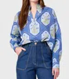 Livro Jane V-neck Top In Dusty Trellis In Multi