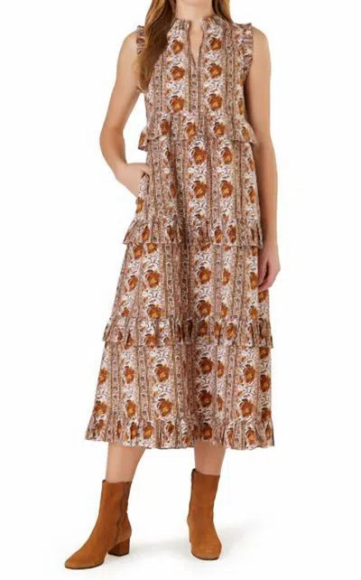Livro Julia Mumbai Stripe Dress In Brown
