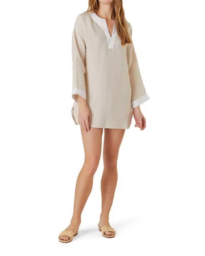 Livro Linen Mini Kaftan Dress In Multi