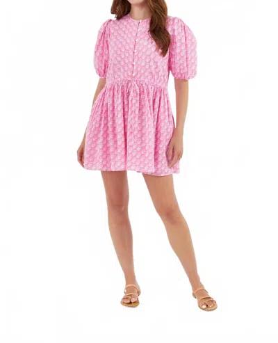 Livro London Dress In Pink Marigolds In Multi