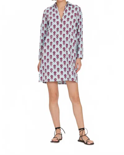 Livro Marrakech Bloom Short Kurta Dress In Multi In Blue