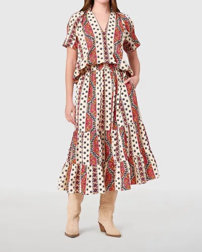 Livro Merrit Top In Crimson Mosaic In Multi