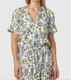 Livro Merritt V-neck Top In Oasis In Multi