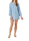Livro Mini Kaftan Dress In Seaside Blue In Multi