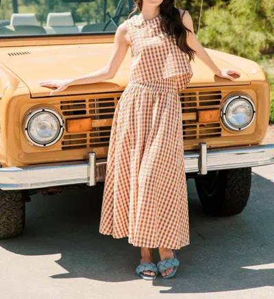 Livro Pavilion Midi Skirt In Field Check In Multi