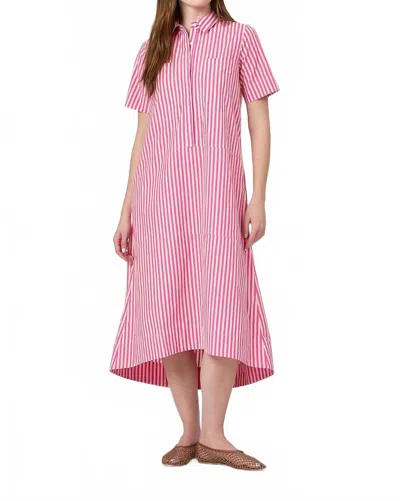 Livro Pinstripe City Dress In Raspberry In Pink