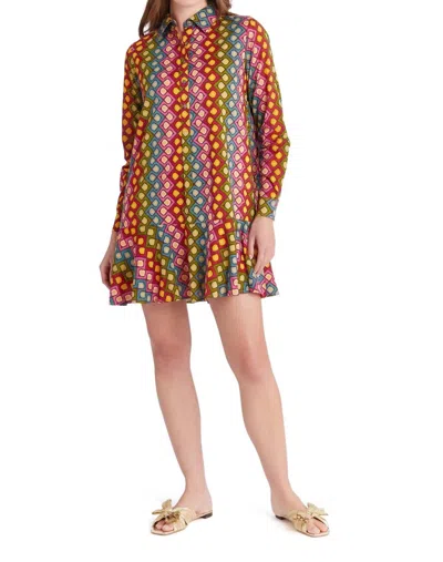 Livro Polly Dress In Festive Stripe In Multi