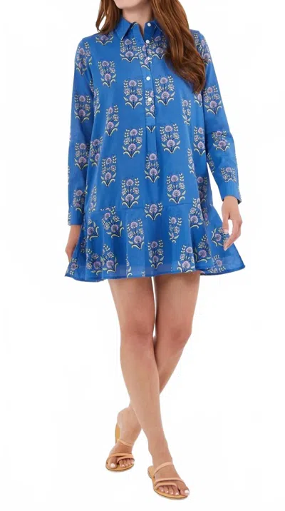 Livro Polly Mini Dress In Cornflower In Blue