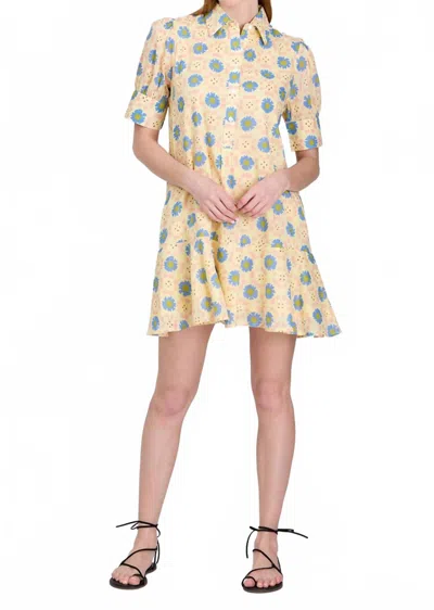 Livro Porch Posy Liv Dress In Yellow In White