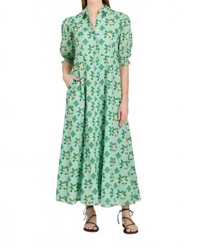 Livro Rosie Midi Dress In Lattice In Green