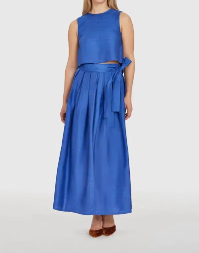 Livro Sleeveless Crop Top In Cobalt In Blue