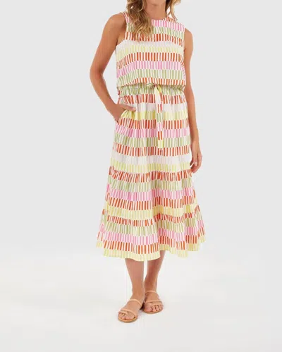 Livro Sleeveless Crop Top In Sherbert In Pattern
