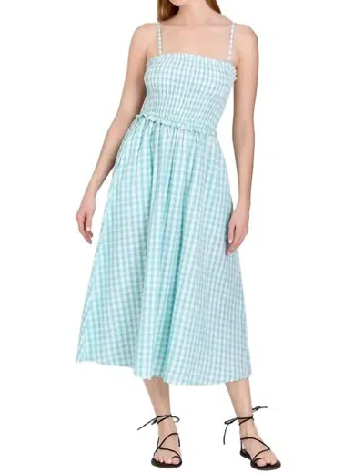 Livro Smocked Dress In Lindroth Check In Multi