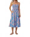 Livro Smocked Midi Dress In Vineyard In Multi