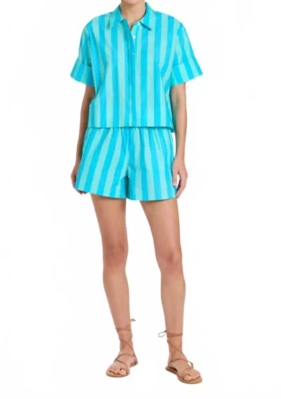 Livro Stripe Pool Short In Surf In Blue