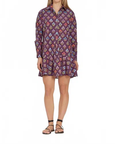 Livro The Polly Shirt Dress In Holiday Flowers In Purple