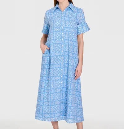 Livro Women's Gibbons Dress In Lanai Tile In Blue