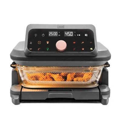 Livwell 6 Quart Glass Container Air Fryer - Cook, Serve, & Store In Gray