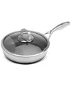 Livwell Diamondclad 10" Hybrid Nonstick Stainless Steel Frypan With Lid In Silver
