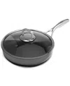 Livwell Diamondclad 12" Hybrid Nonstick Stainless Steel Frypan With Lid In Silver