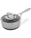 Livwell Diamondclad 1.5-qt. Hybrid Nonstick Stainless Steel Saucepan And Lid In Silver,black