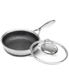 Livwell Diamondclad 8" Hybrid Nonstick Stainless Steel Frying Pan With Tempered Glass Lid In Silver