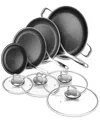 Livwell Diamondclad 8-pc. Hybrid Nonstick Stainless Steel Frypan Set In Silver