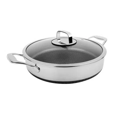 Livwell Diamondclad By  Hybrid Nonstick Stainless Steel Pot And Lid In Stainless Steel;silver