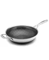 Livwell Diamondclad Stainless Steel Aluminum Core 12" Hybrid Wok In Silver,black