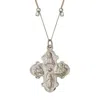 Livy 4-way Cross Necklace In Silver On Silver