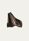 Livy Broadway Illusion One-shoulder Bralette In Black