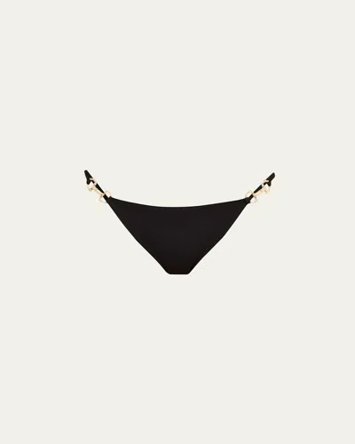 Livy Golden Point Bikini Bottoms In Black