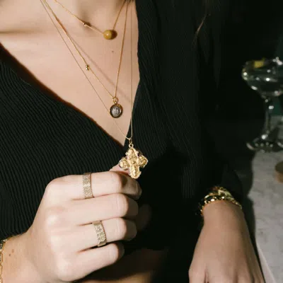 Livy Large 4 Way Cross Necklace In Gold