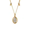 Livy Mother Mary Necklace In Two-toned On Gold
