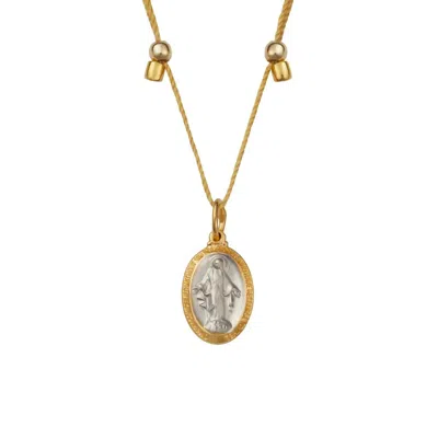 Livy Mother Mary Necklace In Two-toned On Gold