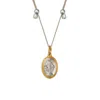 Livy Mother Mary Necklace In Two-toned On Silver