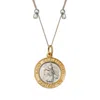 Livy Saint Christopher Protection Necklace In Two-toned On Silver